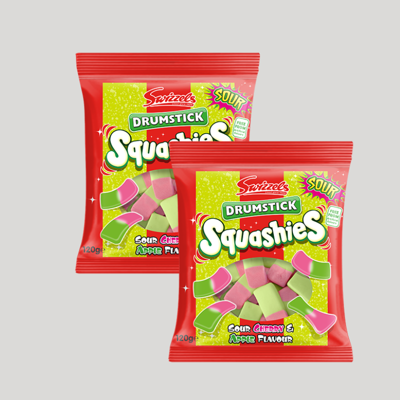 Swizzels Squashies Sour Cherry and Apple 120g (Multi-deal) (BB:1/10/25)