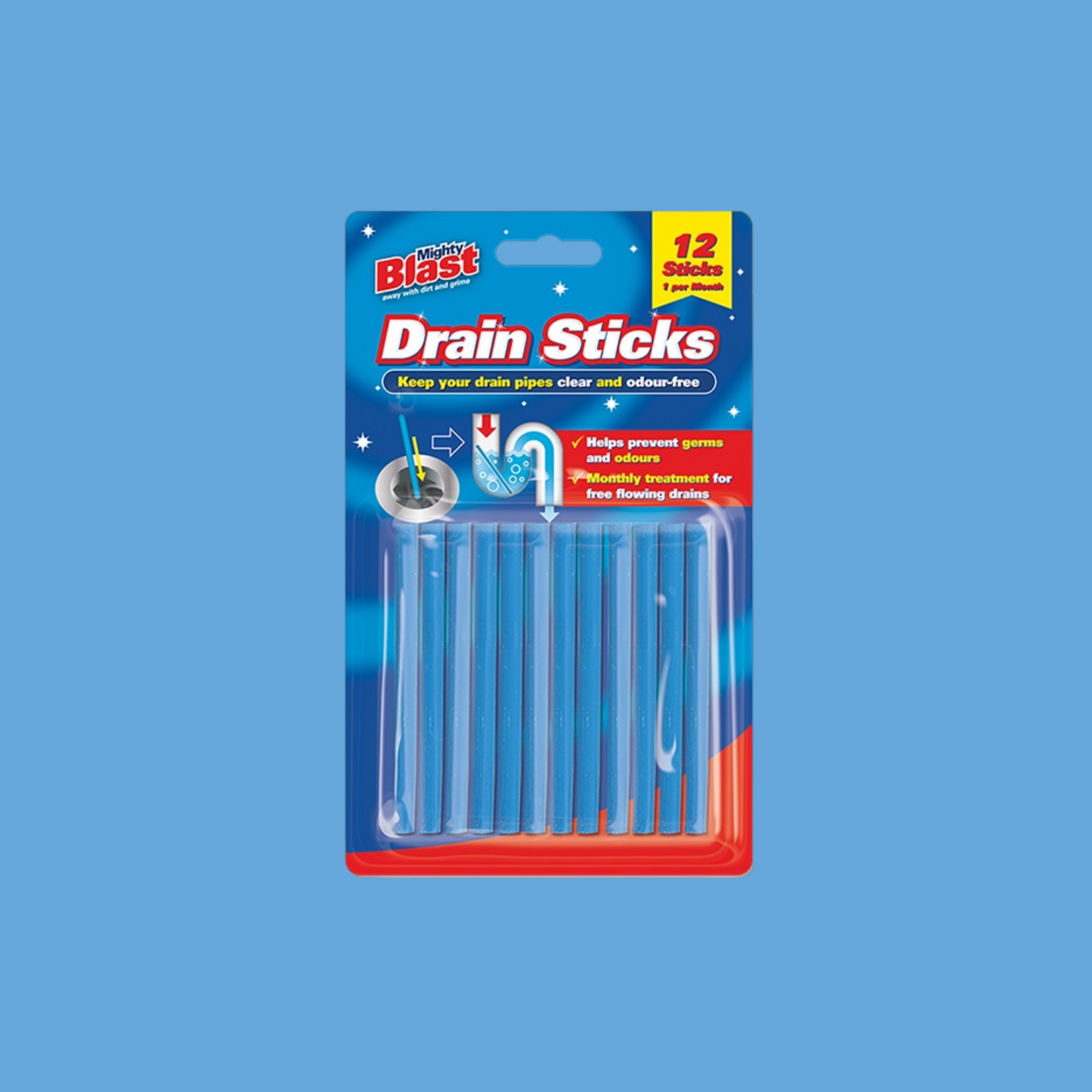 Mighty Blast Drain Sticks 12pk
