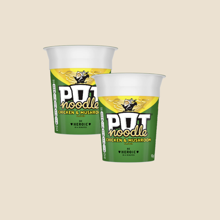 Pot Noodle Chicken and Mushroom 90g (Multi-Deal) (BB: 31/03/26 or 31/05/26)
