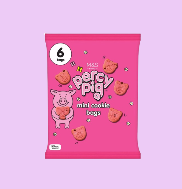 Percy Pig All Butter Mini Cookie Bags 108g