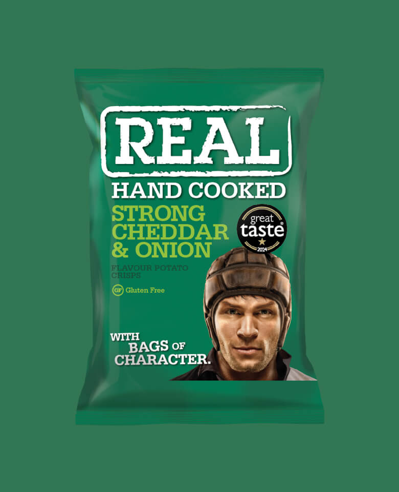 REAL Crisps Strong Cheddar & Onion 35G