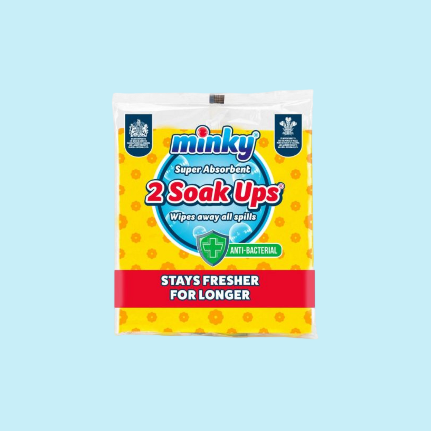 Minky Anti-bacterial Soak Ups 2pk