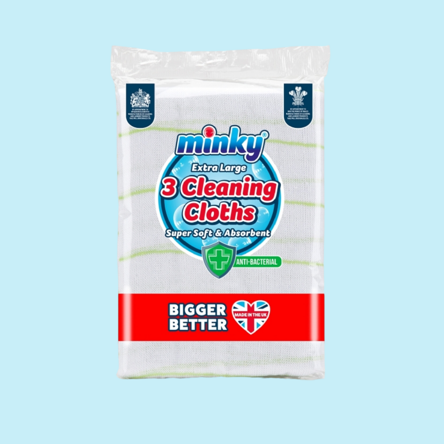 MINKY Anti-Bacterial Cleaning Cloth 3 Pack