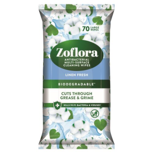 Zoflora Antibacterial Cleaning Wipes - Linen Fresh 70pk