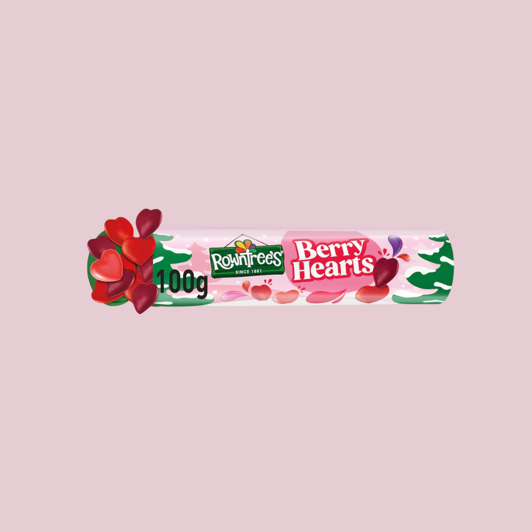 Rowntree's Berry Hearts Sweets Giant Tube 100g