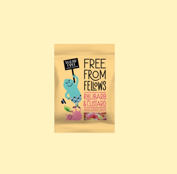 Free From Fellows Sugar Free Rhubarb & Custard 70g