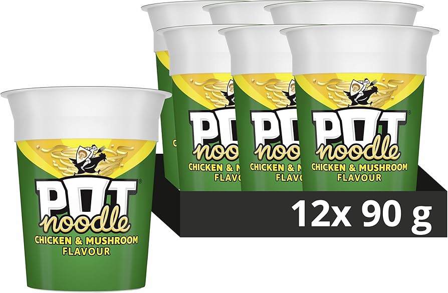 Pot Noodle Chicken and Mushroom 90g x 12 Pack (BB: 31/01/26)