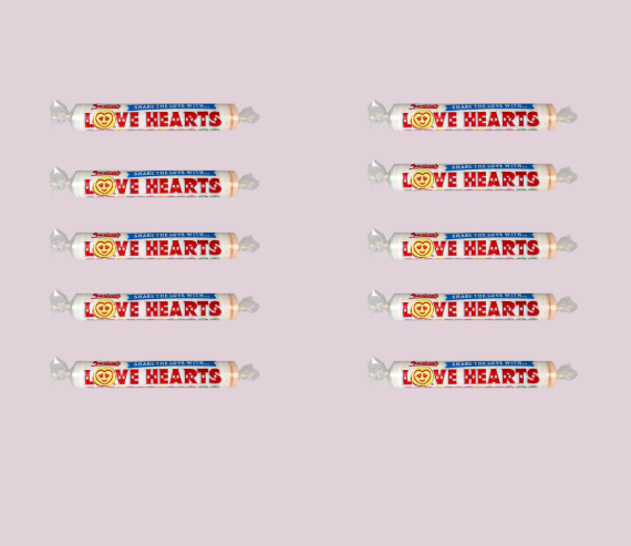 Swizzels Love Hearts x 10 Units (BB: 31/01/26)