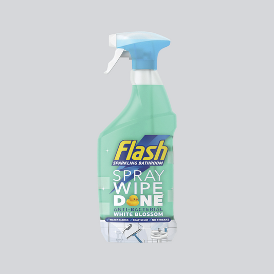 Flash Bathroom Spray Wipe Done White Blossom 800ml
