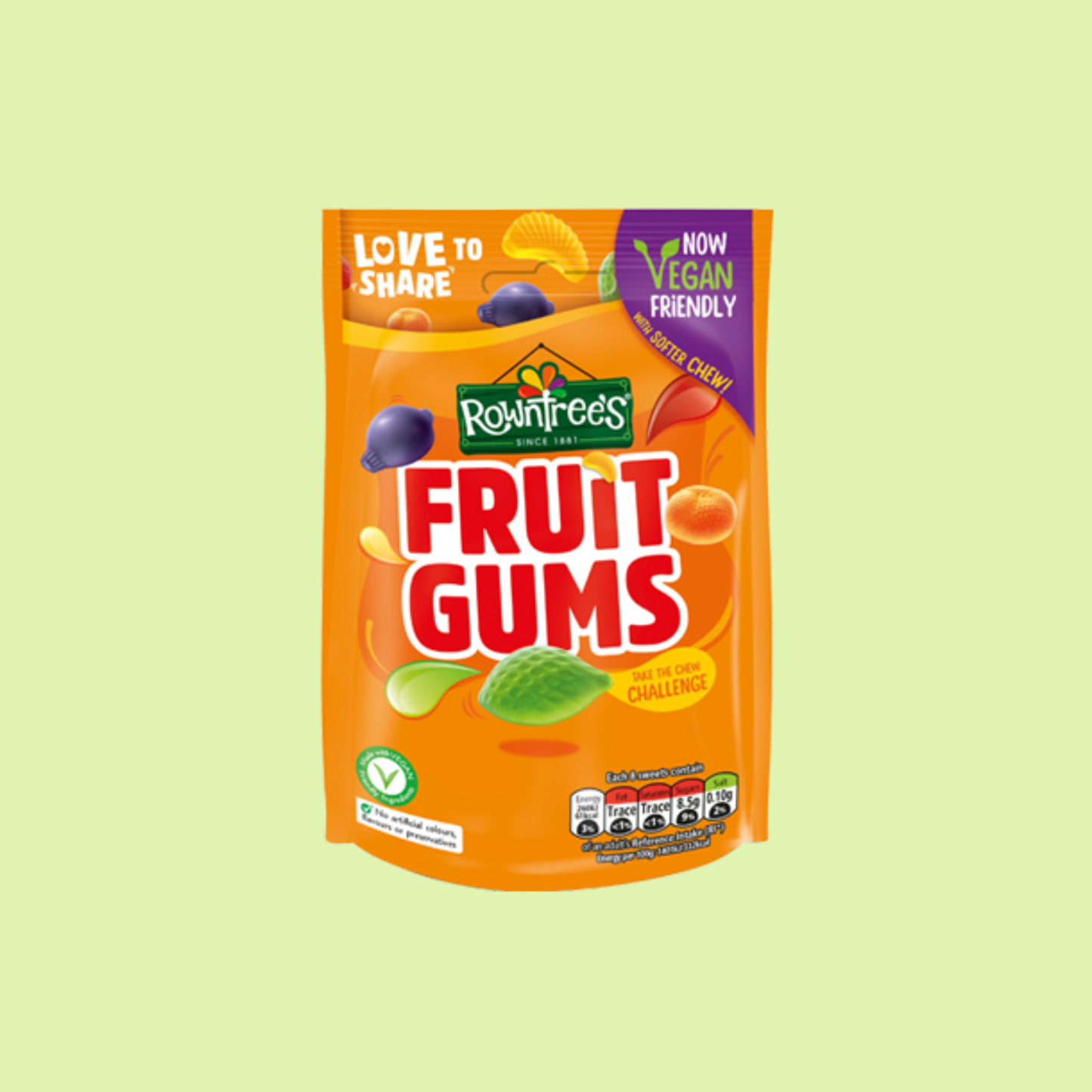 Rowntree's Fruit Gums Pouch 120G