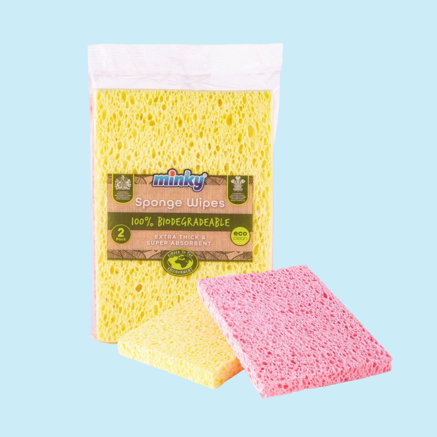 Minky ECO Sponge Wipes 2pk