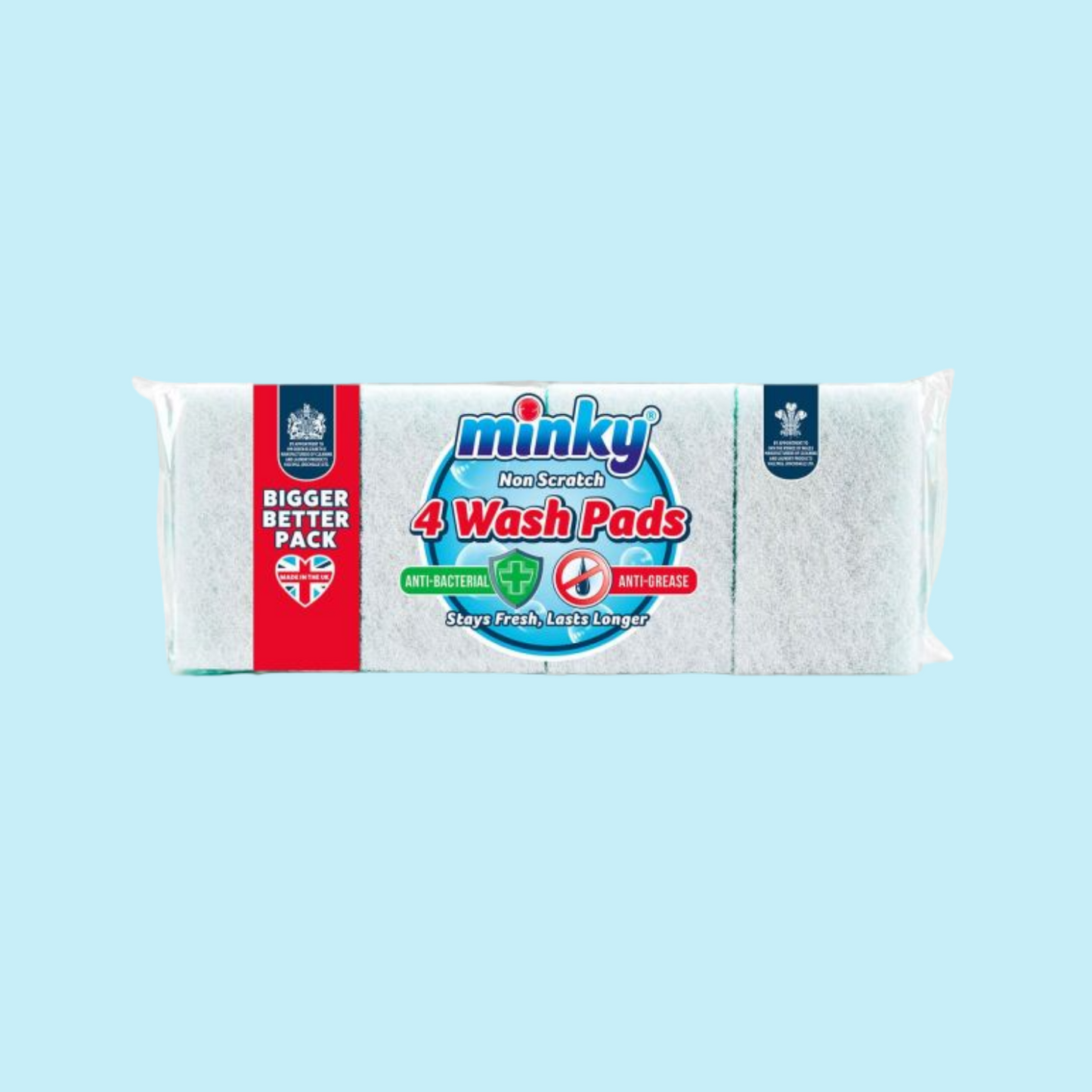 MINKY Non Scratch Anti Grease Wash Pads 4pk