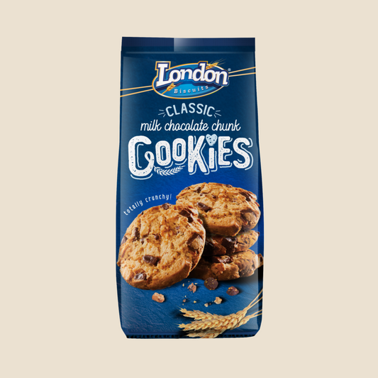 London Biscuits Classic Milk Chocolate Chunk Cookies 160g