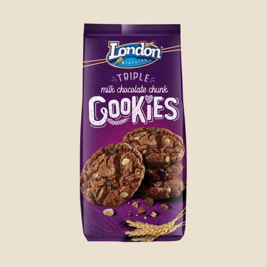 London Biscuits Triple Milk Chocolate Chunk Cookies 160g