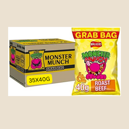 Monster Munch Roast Beef 40gx32 Box (BB 09/11/2024)