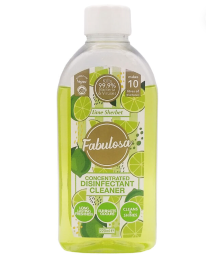 Fabulosa Multi-Purpose Concentrated Antibacterial Disinfectant Lime Sherbet 220ml