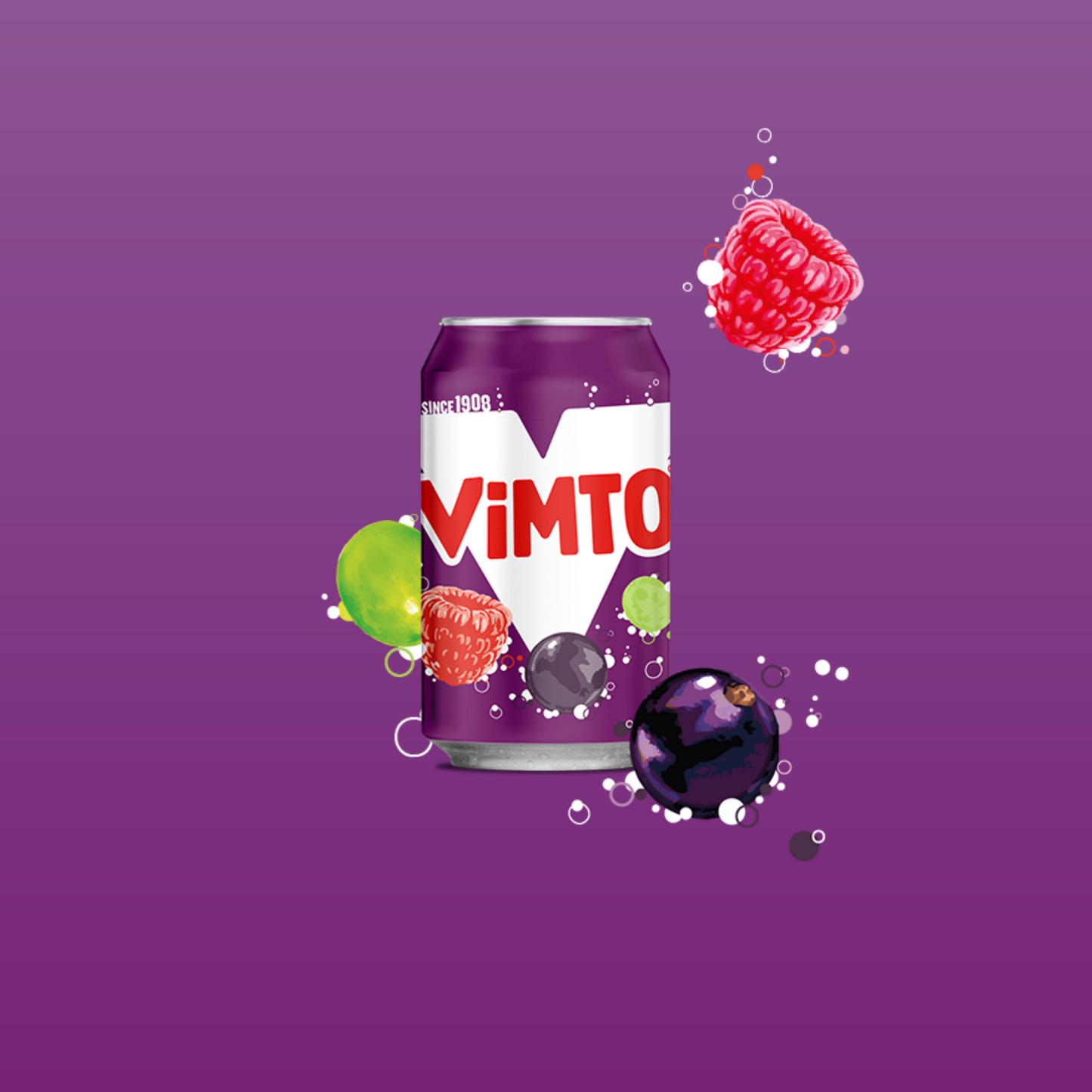 Vimto Fizzy Cans 330ml BB 01/24