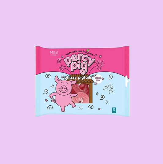 Percy Pig Large Phizzy Pigtails 400g