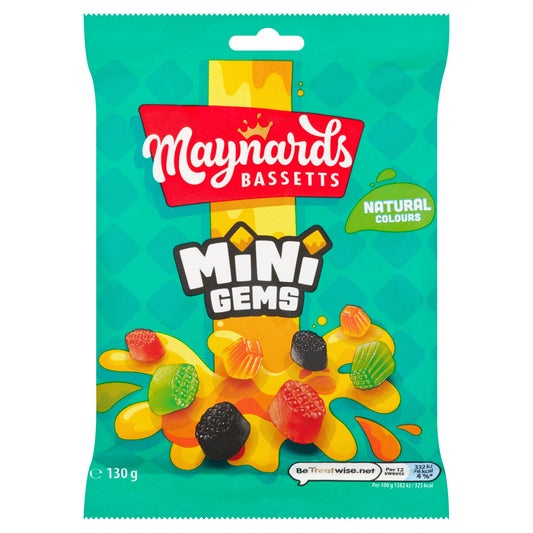 Maynards Mini Gems 130g (Best Before 21/10/24).