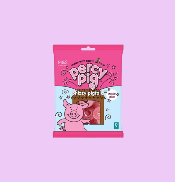 Percy Pig Phizzy Pigtails 170g