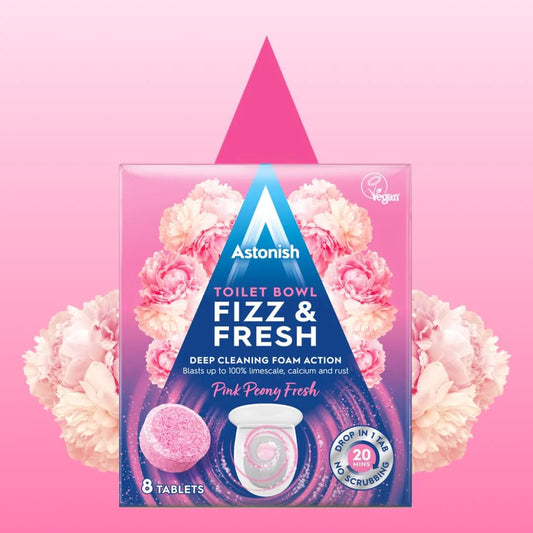 Astonish Toilet Bowl Fizz and Fresh - Pink Peony Fresh