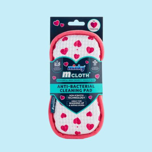Minky M Cloth Anti-Bacterial Cleaning Pad - Hearts