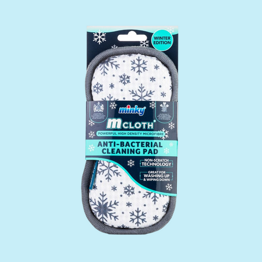 Minky Anti-Bacterial Cleaning Pad Snowflake