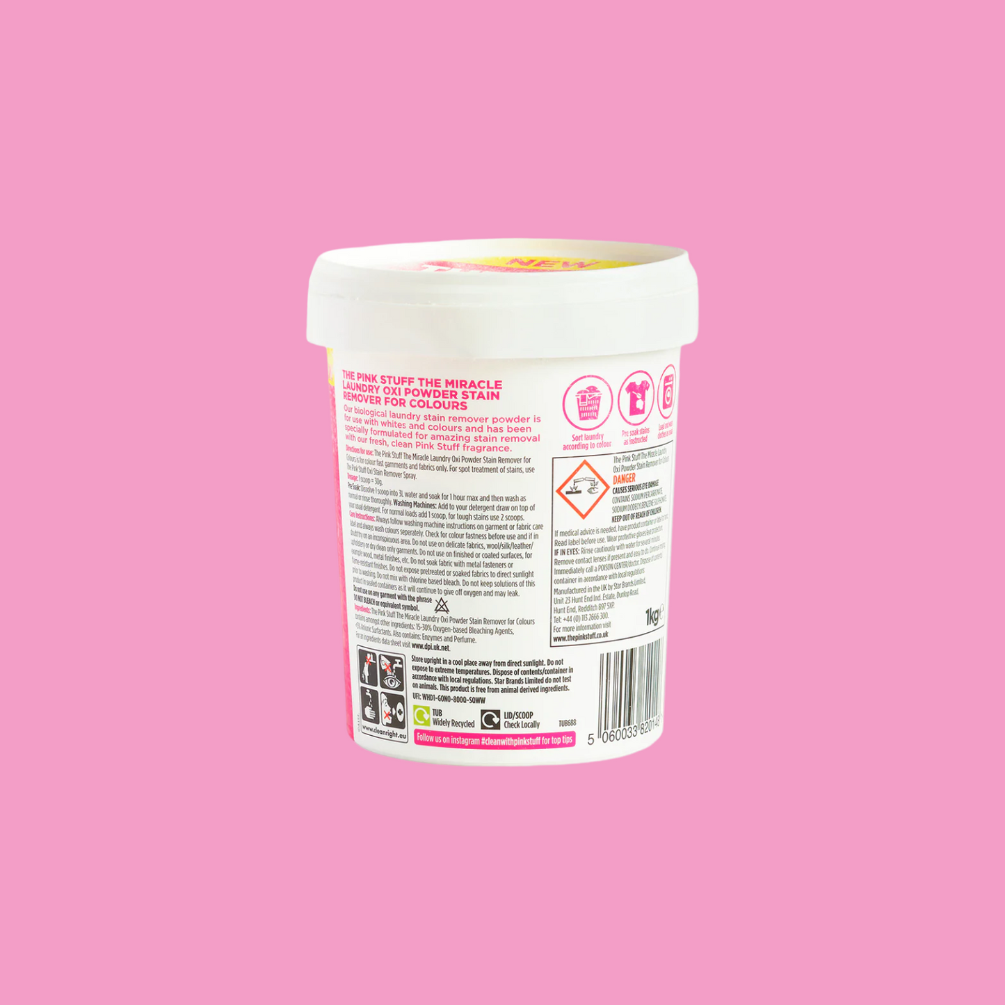 The Pink Stuff Stain Remover Powder For Colours 1kg