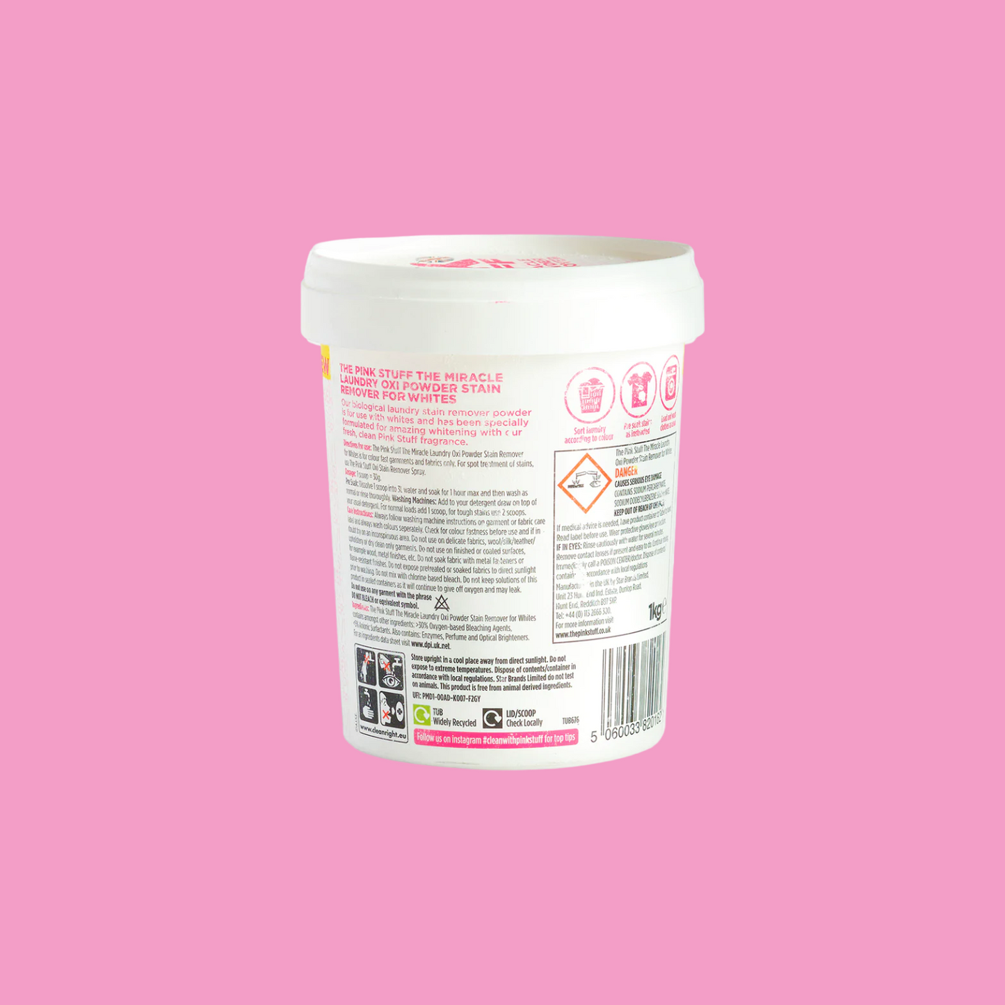 The Pink Stuff Stain Remover Powder For Whites 1kg