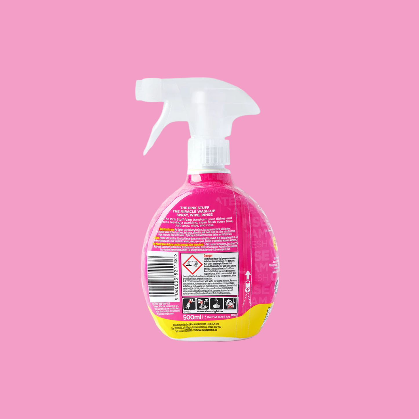 The Pink Stuff Miracle Wash up Spray 500ml UK Foods